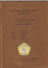 Image of Kajian Debit Air Baku Kecamatan Bekasi Utara