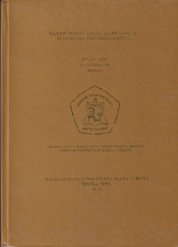 Image of Kajian Perencanaan Jalan Sanggi-Bengkunat Propinsi Lampung